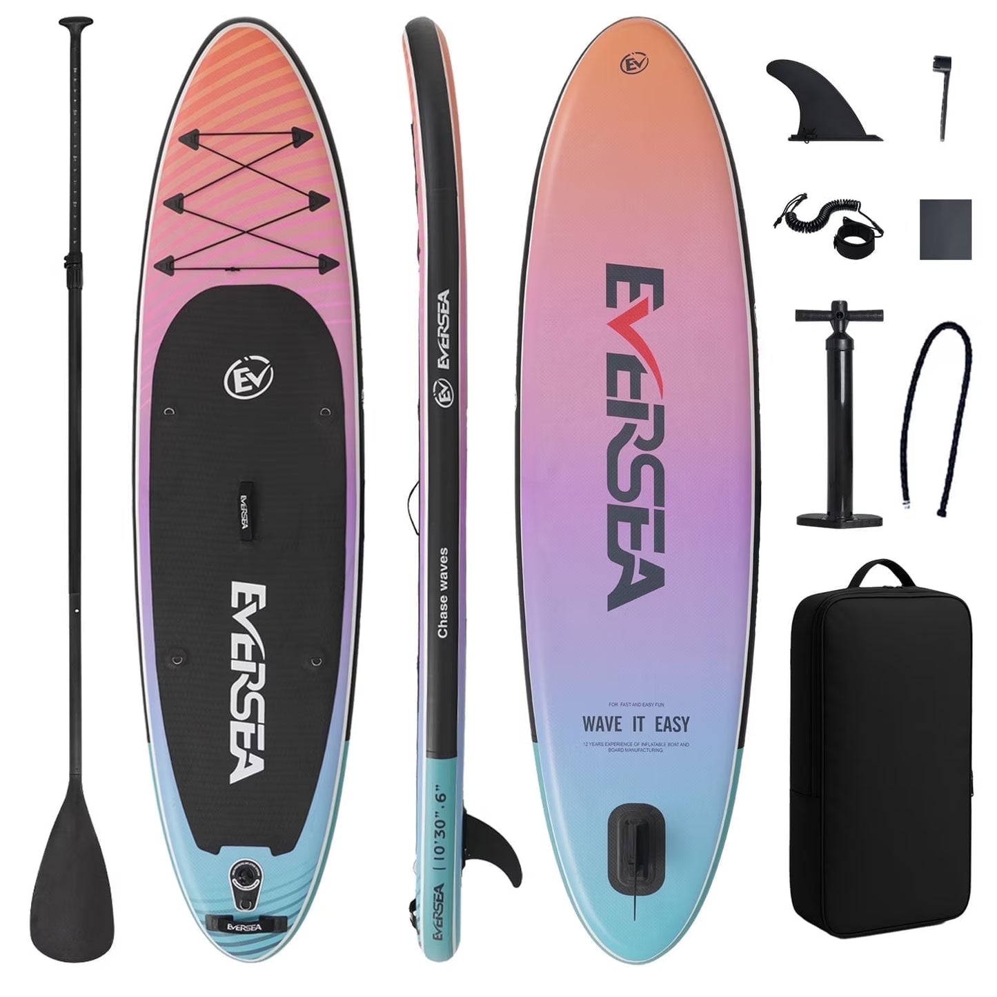 10' Inflatable Stand up Paddle Board,with Premium SUP Paddle Board Accessories,Non-Slip Comfort Deck for Youth Adults(Red)