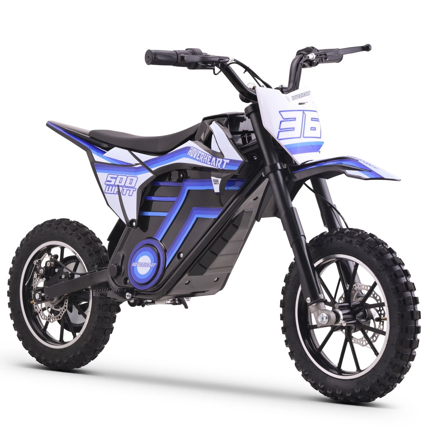 electric dirt bike, 500W kids dirt bike for Boys Girls Age 8-14, Blue(Blue)
