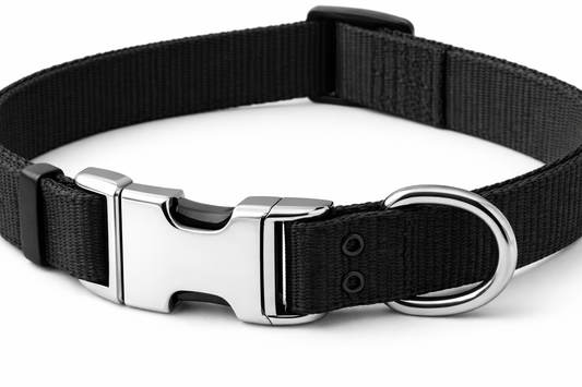 Adjustable Dog Collar – Nylon Collar with Metal Buckle & D-Ring Sheddingspetsupplies