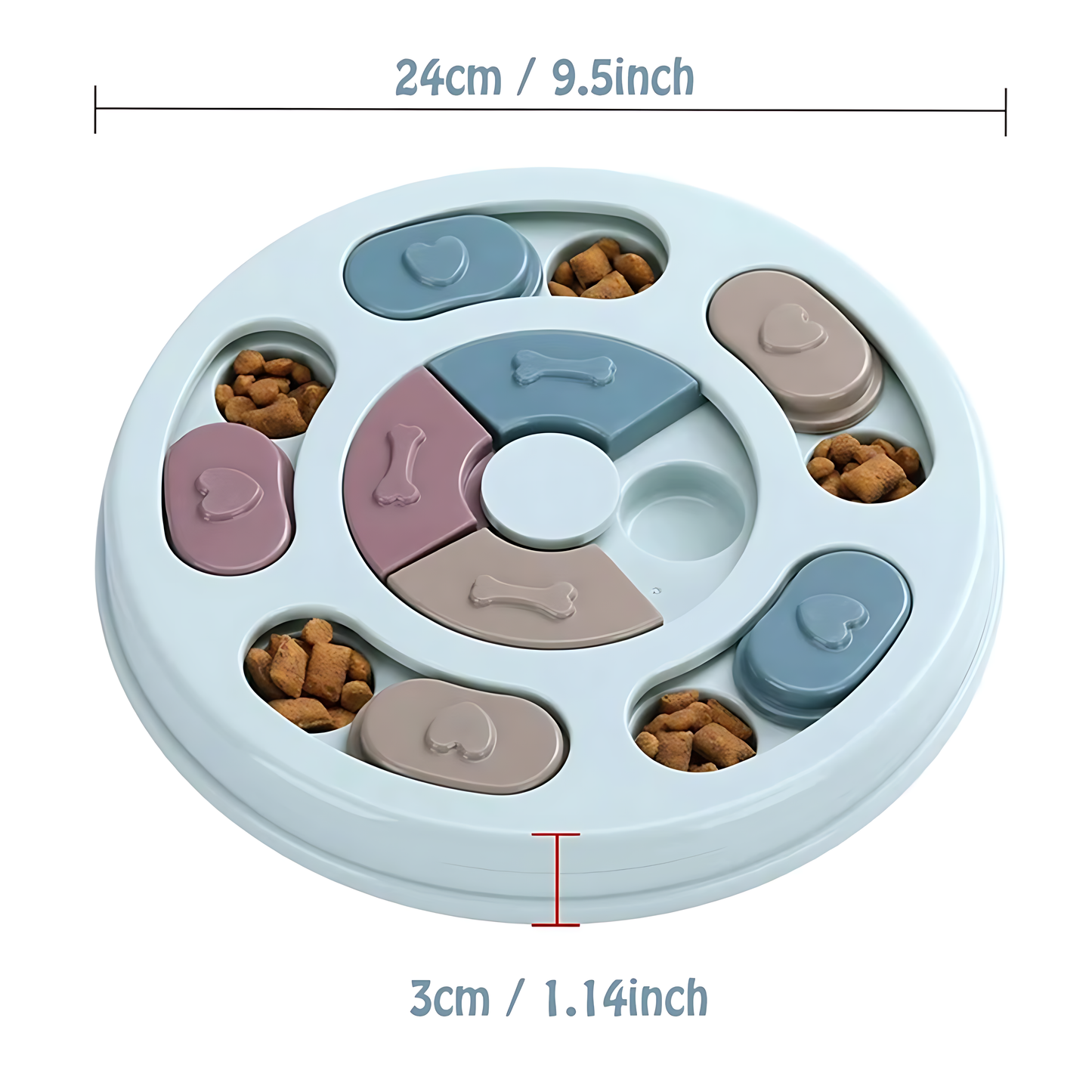 Slow Feeder Dog Puzzle Bowl – Interactive Feeding Toy for Dogs Sheddingspetsupplies