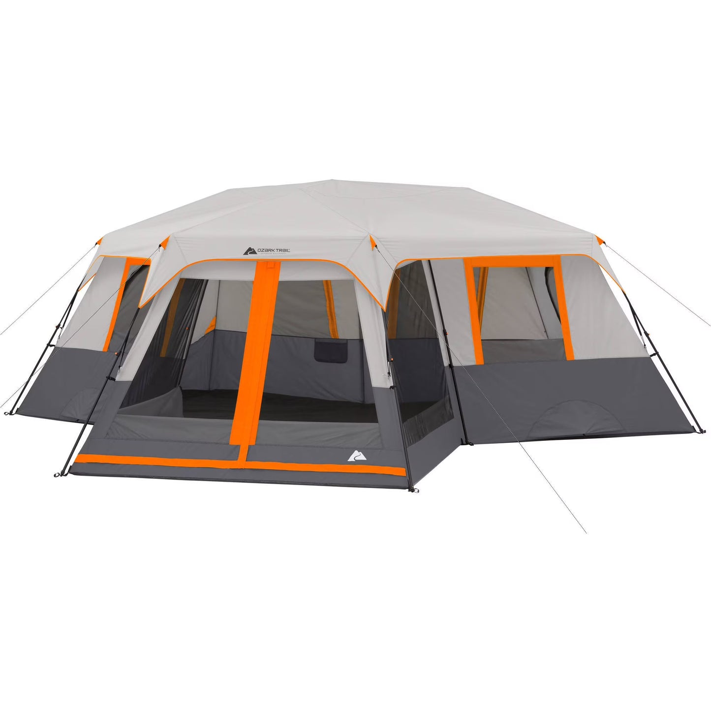 20' x 18' 12-Person 3-Room Instant Cabin Tent with Screen Room, 56.5 lbs(Gray)