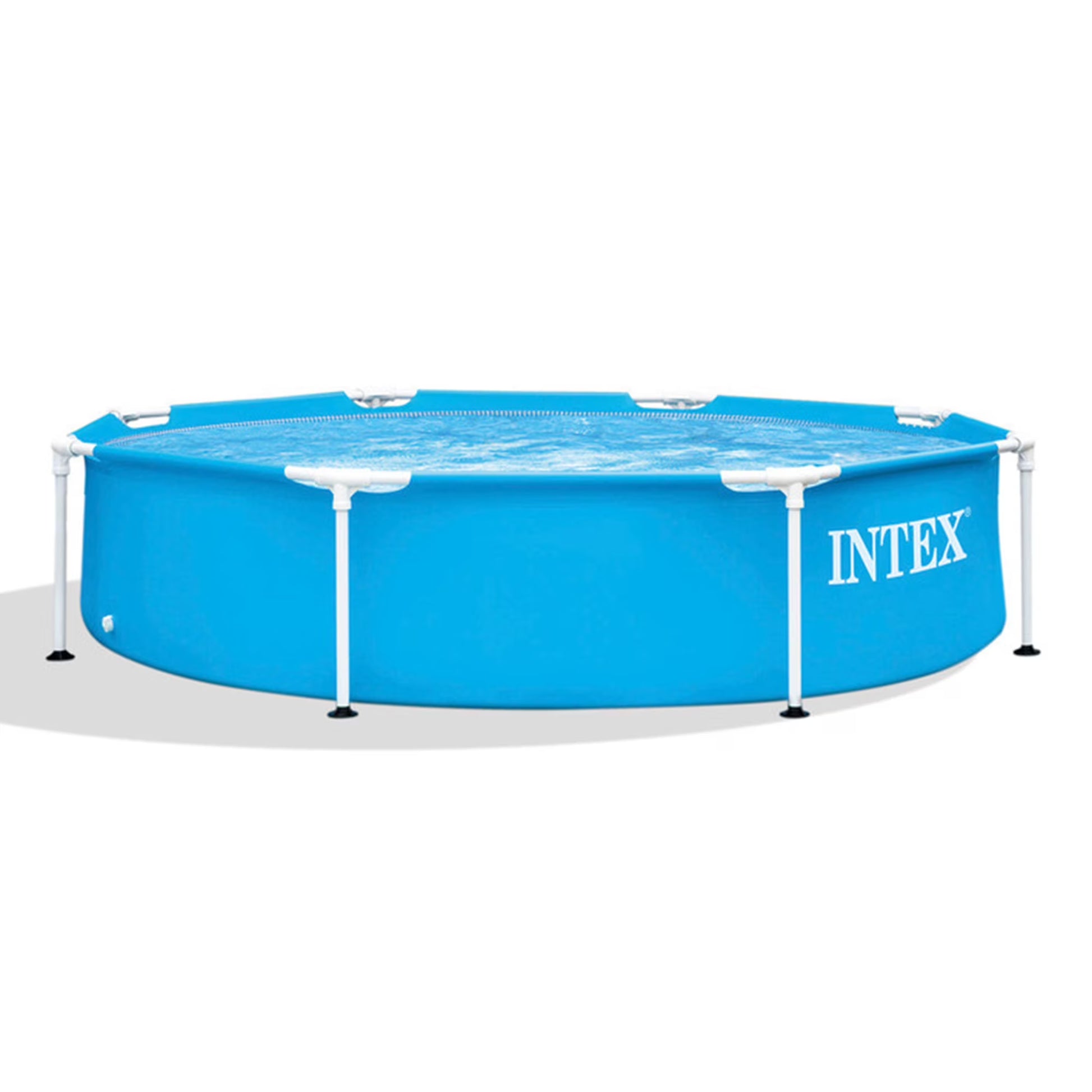 Round Metal Frame 8ft x 20in Above Ground Swimming Pool Set, Blue(8 ft/Blue)