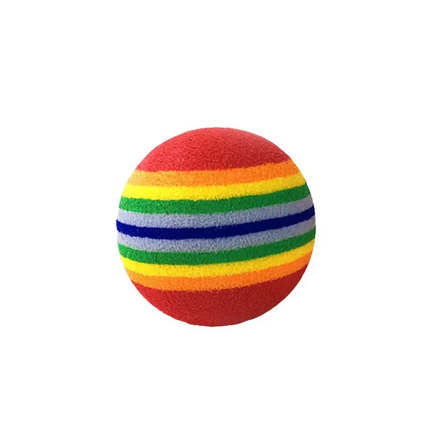 12 Pcs Colorful Rainbow Foam Balls for Dog Training and Fun Sheddingspetsupplies