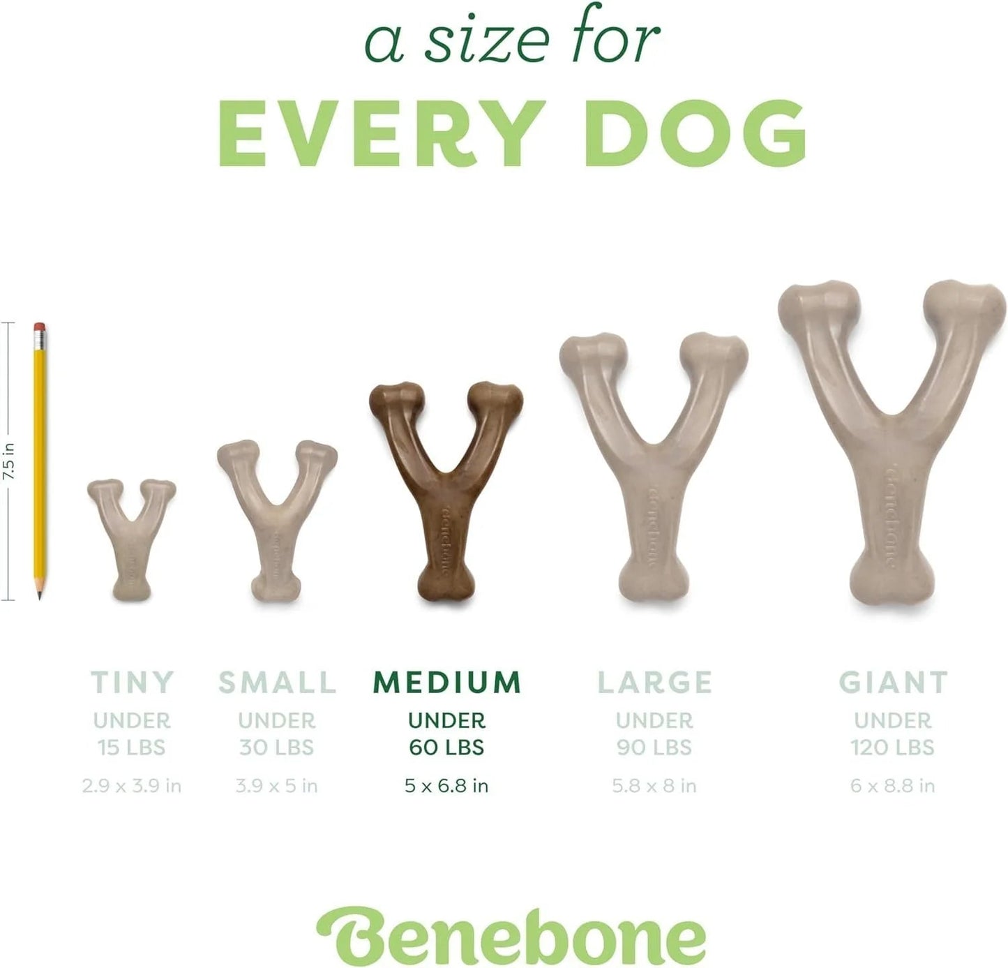Benebone Wishbone Durable Toy ForDogs, For Heavy Chewers, Bacon Flavor Sheddingspetsupplies