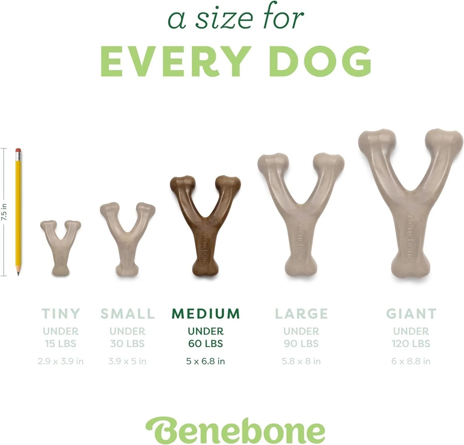Benebone Wishbone Durable Toy ForDogs, For Heavy Chewers, Bacon Flavor Sheddingspetsupplies