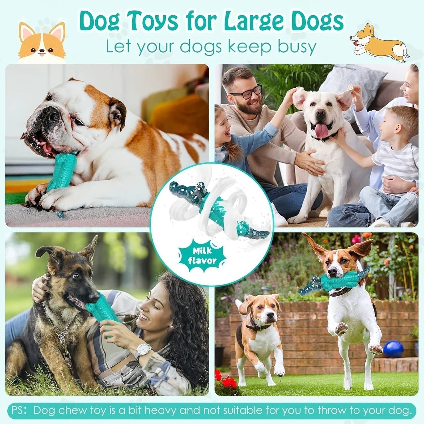 Dog Toys for Super Aggresive Chewers Sheddingspetsupplies