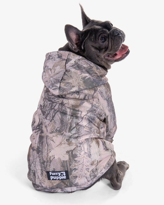Camo Frenchie Hoodie Sheddingspetsupplies
