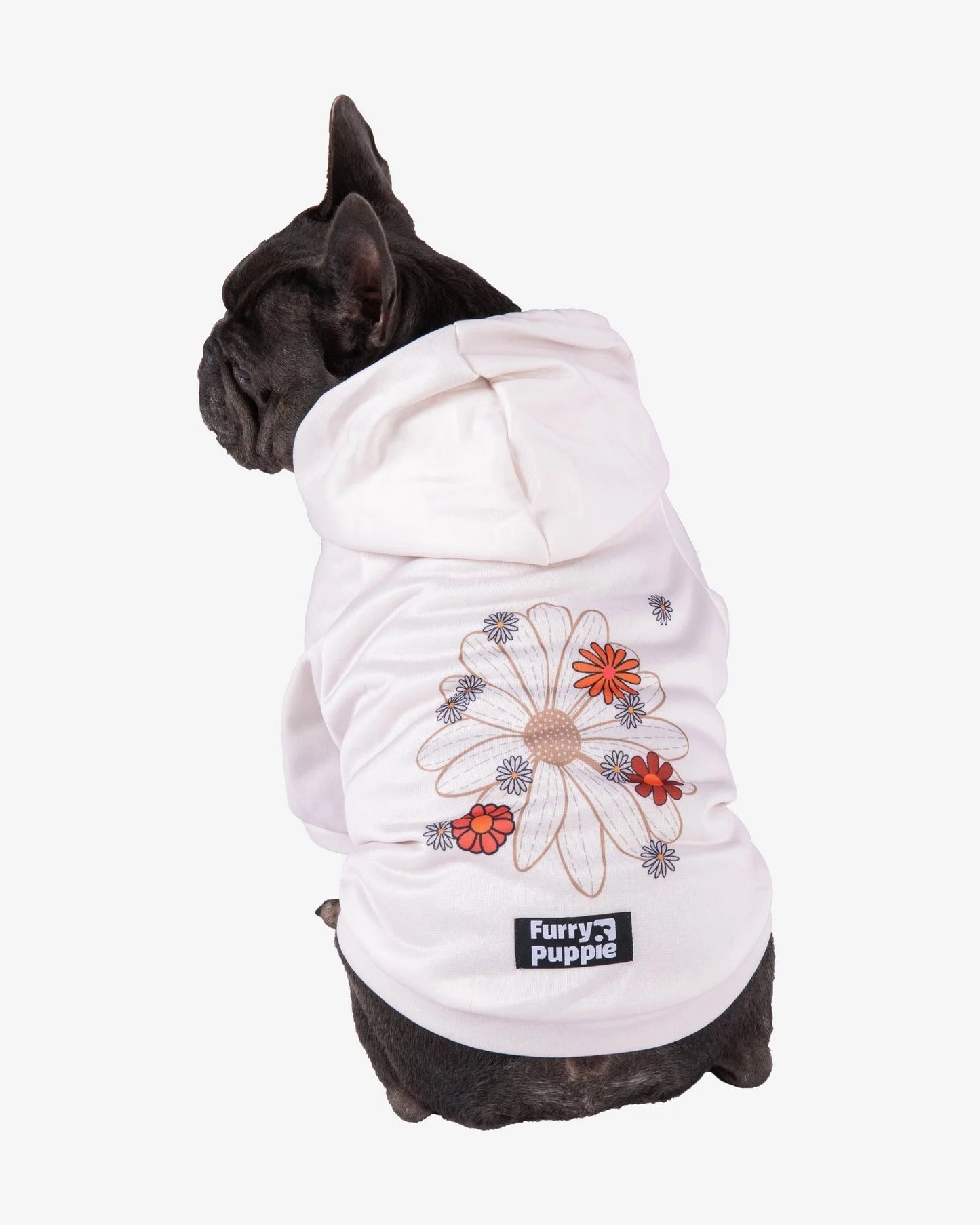 Frenchie Flower Power Hoodie Sheddingspetsupplies