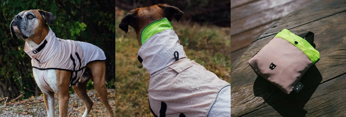 Oatmeal | Packable Raincoat Sheddingspetsupplies
