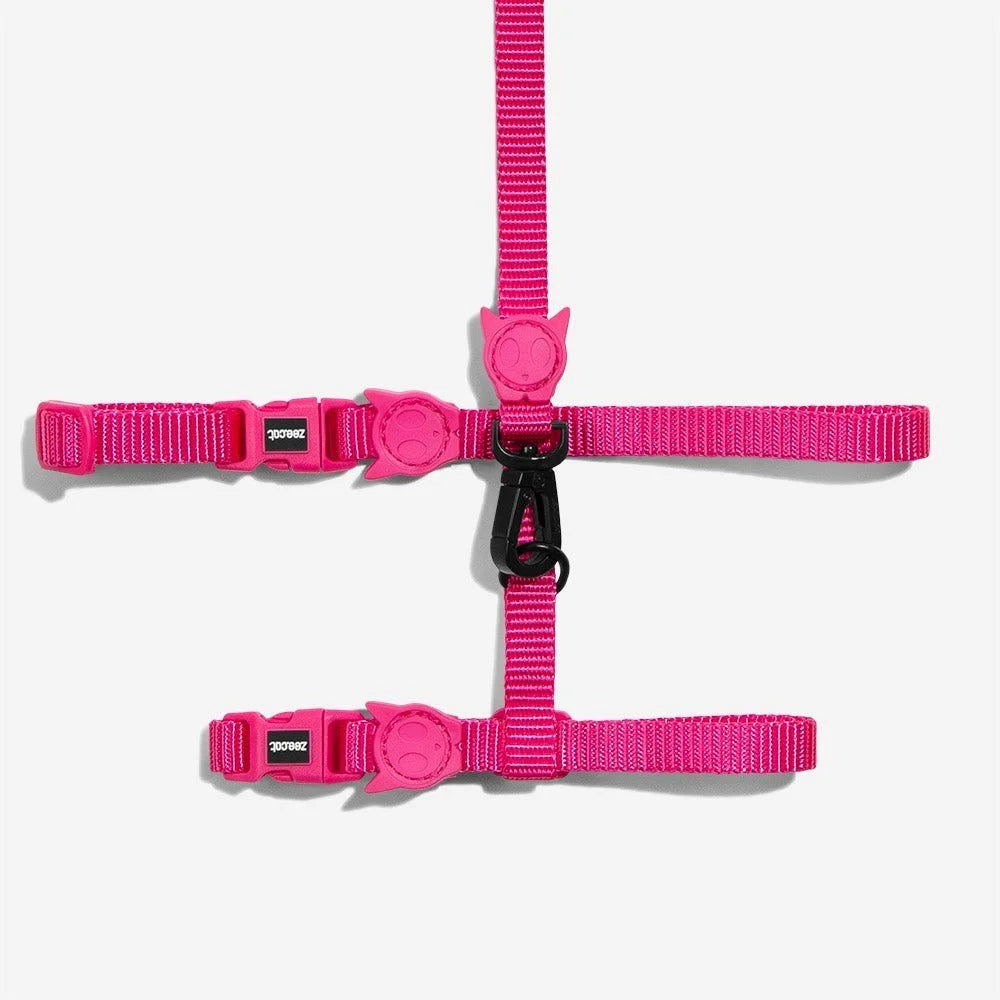 Pink LED | Cat Harness with Leash Sheddingspetsupplies