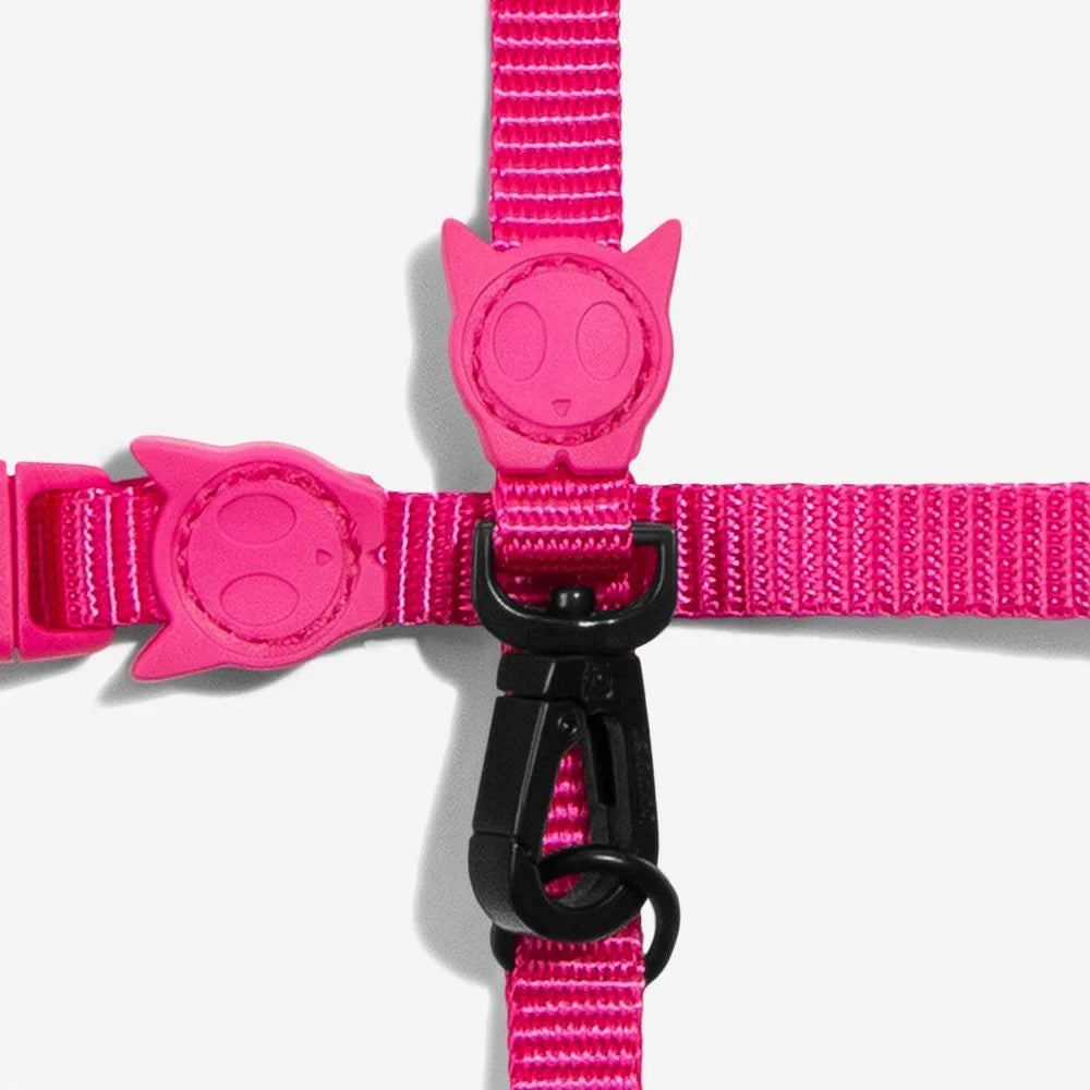 Pink LED | Cat Harness with Leash Sheddingspetsupplies