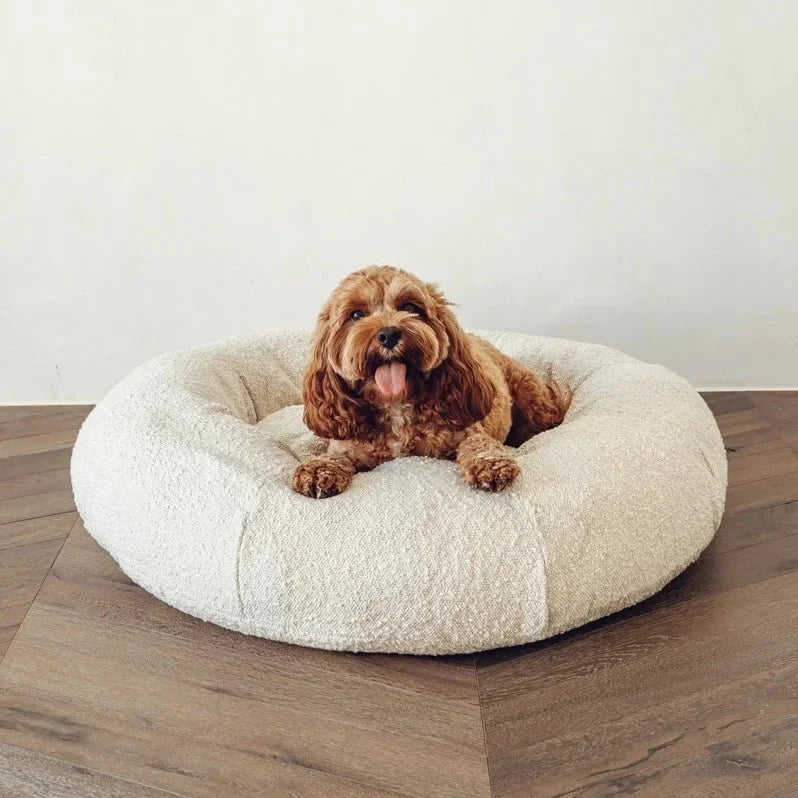 Luxury Boucle Dog Bed Sheddingspetsupplies