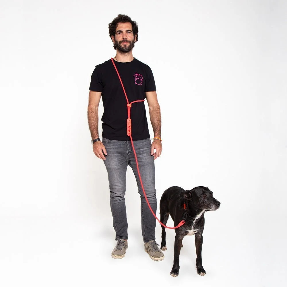 Neon Coral | FlexiWalk Leash Sheddingspetsupplies
