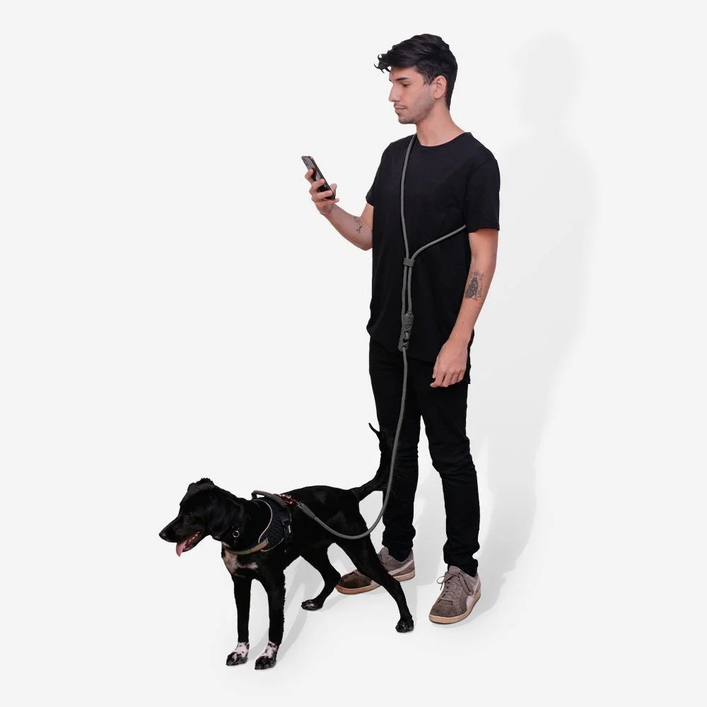 Titanium Grey | FlexiWalk Leash Sheddingspetsupplies