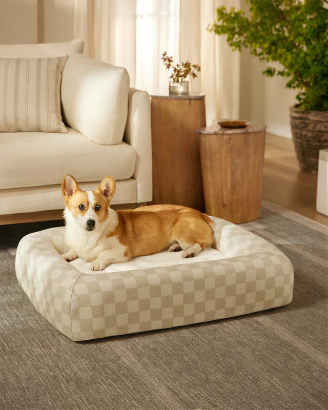 Woven Bolster Pet Bed Sheddingspetsupplies