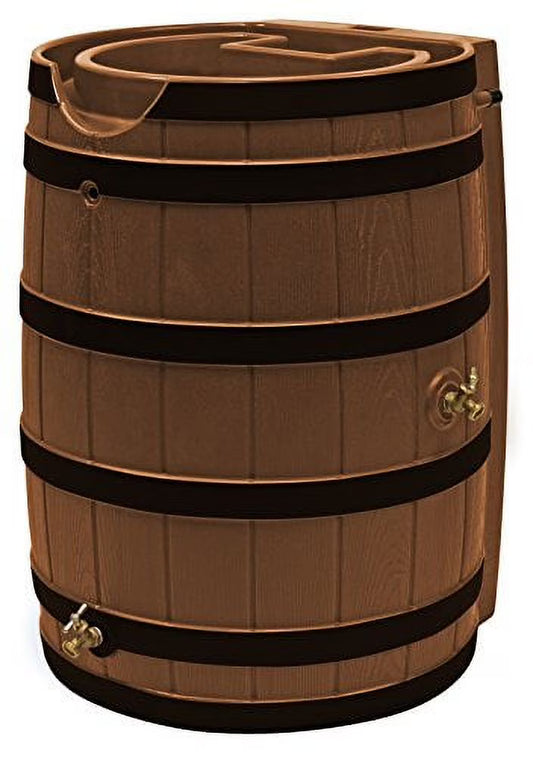 Rain Wizard 65 Gallon Rain Barrel with Darkened Ribs Terra Cotta