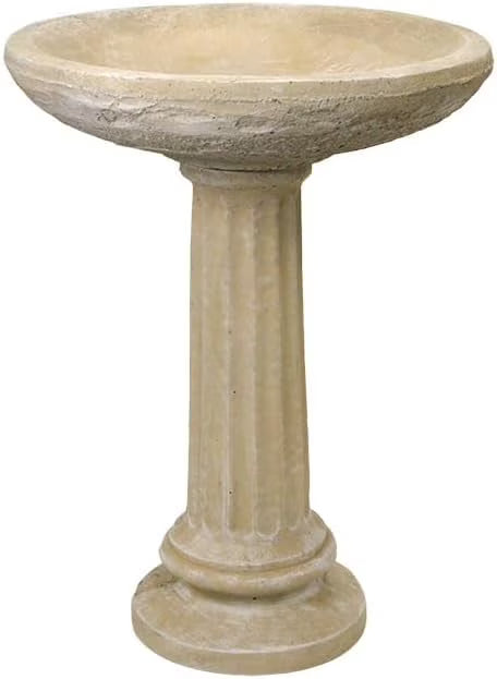 2 Piece Collanade Birdbath 26" Tall Desert Sand Color