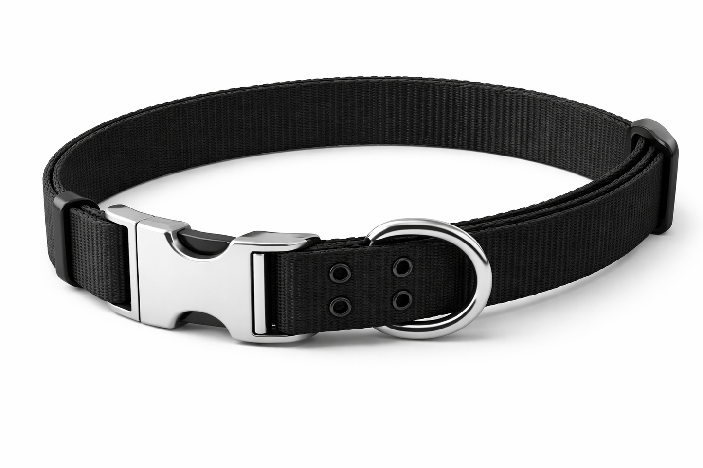 Adjustable Dog Collar – Nylon Collar with Metal Buckle & D-Ring Sheddingspetsupplies