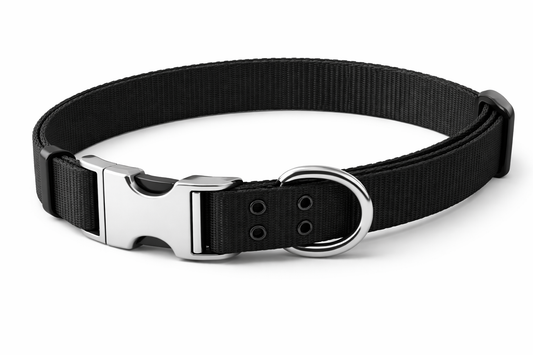 Adjustable Dog Collar – Nylon Collar with Metal Buckle & D-Ring Sheddingspetsupplies