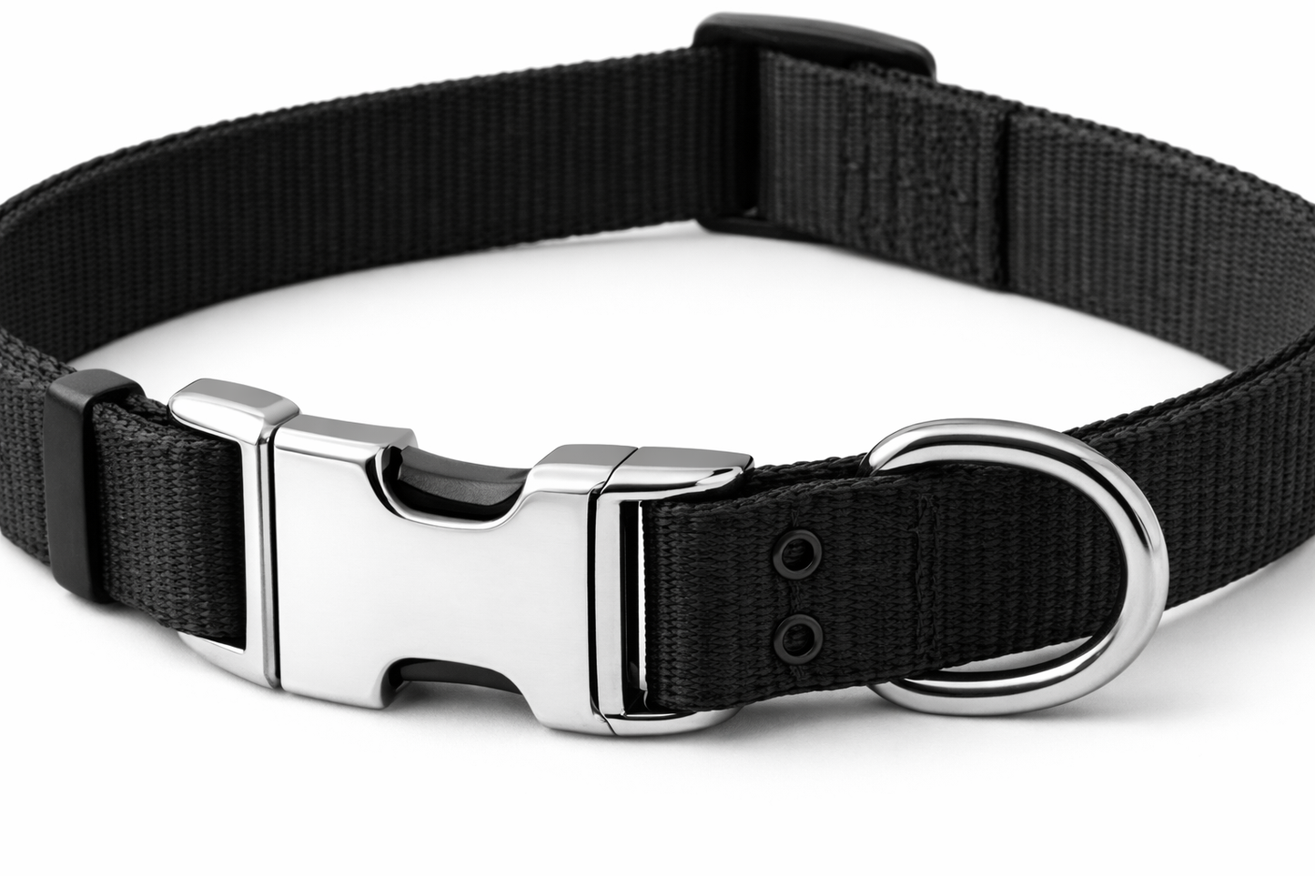 Adjustable Dog Collar – Nylon Collar with Metal Buckle & D-Ring Sheddingspetsupplies