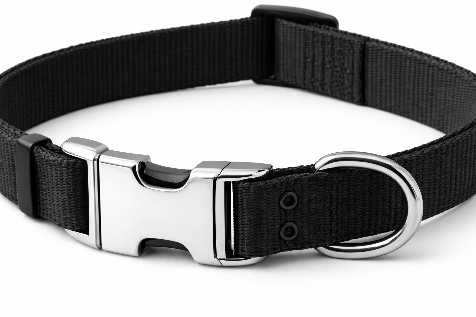 Adjustable Dog Collar – Nylon Collar with Metal Buckle & D-Ring Sheddingspetsupplies