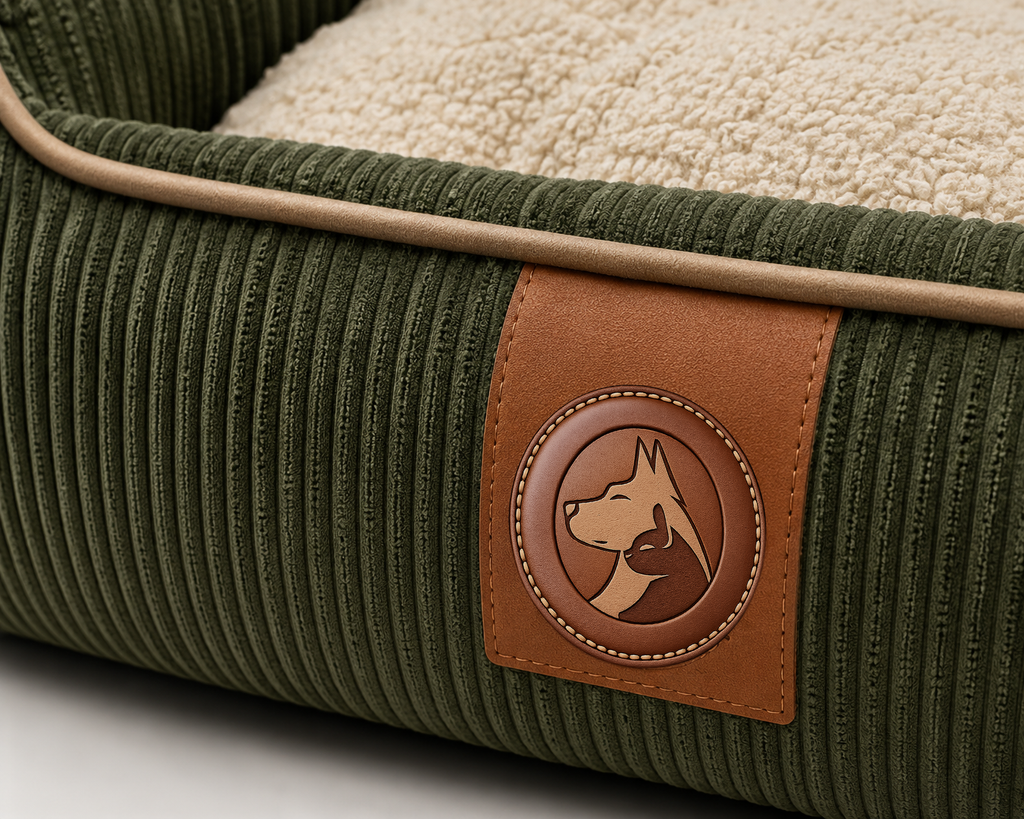 Sheddings Pet Supplies | Premium Corduroy Orthopedic Pet Sofa Bed – Plush Cushion with Raised Supportive Sides