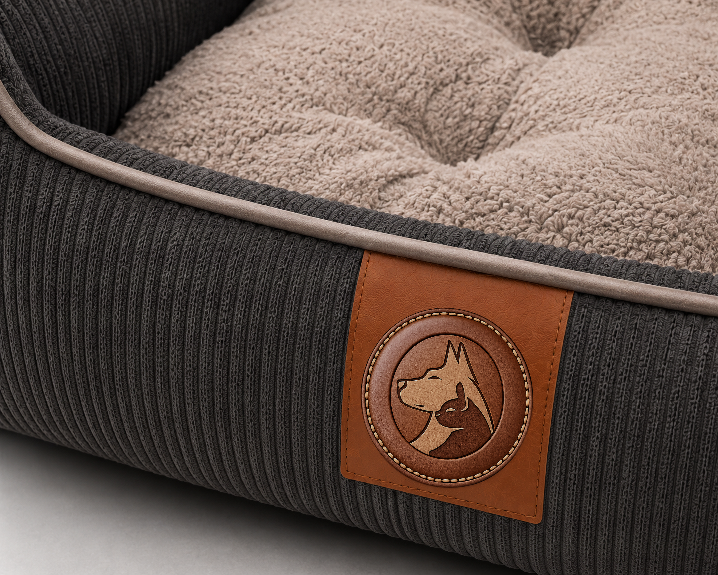 Sheddings Pet Supplies | Premium Corduroy Orthopedic Pet Sofa Bed – Plush Cushion with Supportive Raised Sides