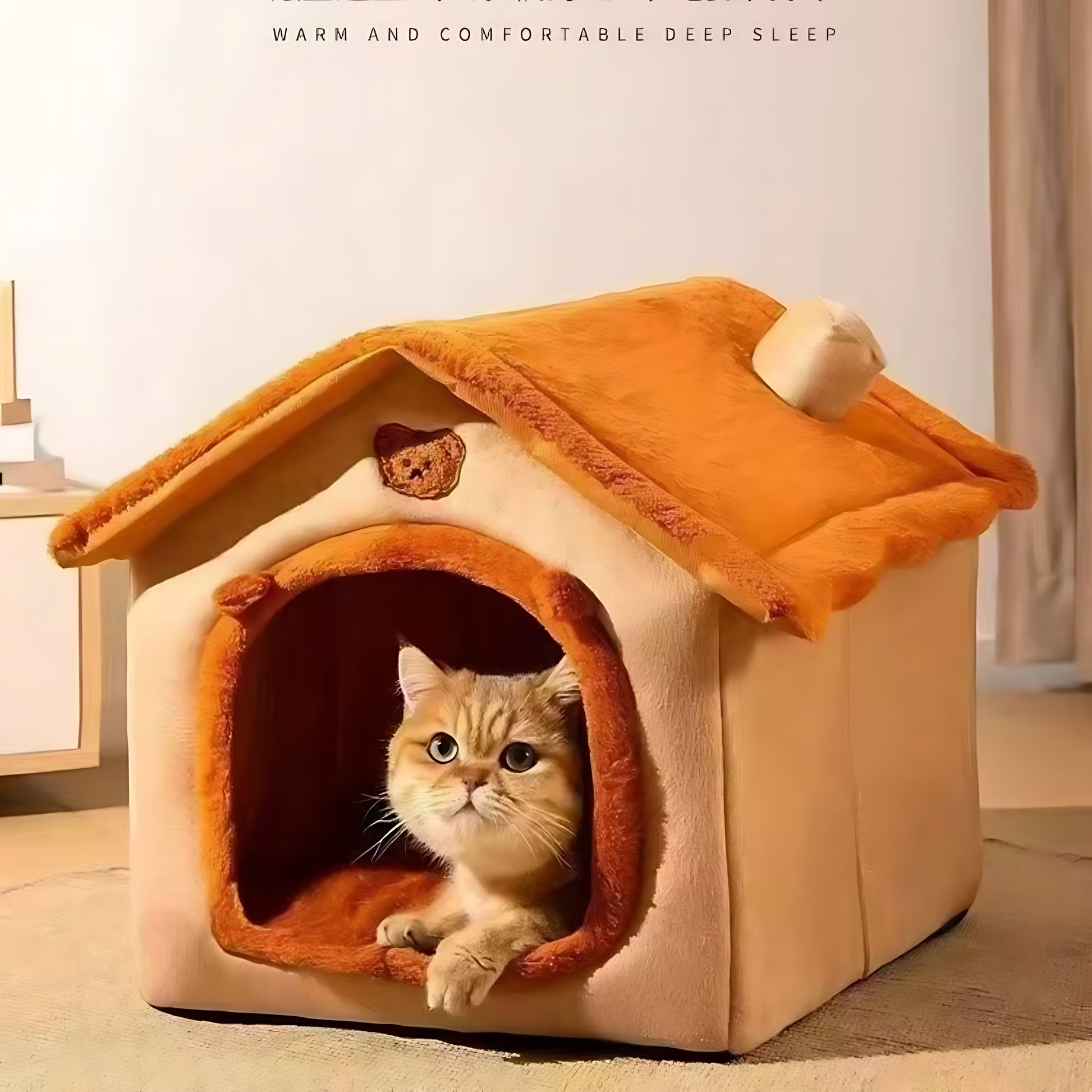Cozy Indoor Pet House Bed – Washable All-Year Comfort for Small Pets Sheddings Pet Supplies