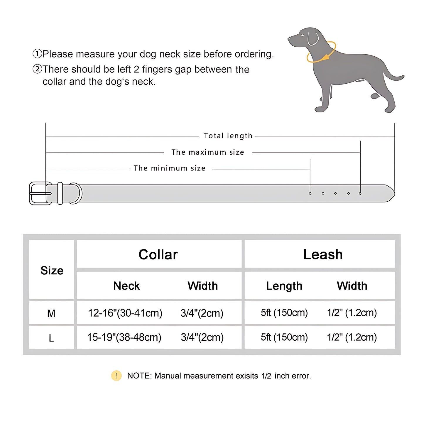 Genuine Leather Dog Collar & Leash Set – Braided Heavy Duty Lead for Medium & Large Dogs Sheddings Pet Supplies