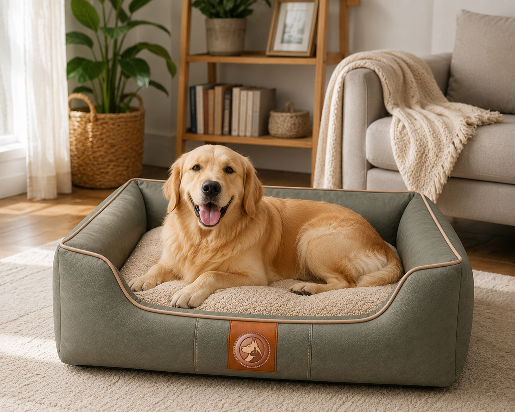 Sheddings Pet Supplies | Orthopedic Pet Sofa Bed with Plush Cushion – Supportive Raised Dog & Cat Bed