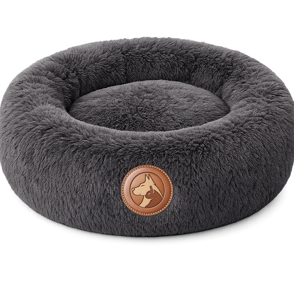 Sheddings Pet Supplies | Calming Plush Donut Pet Bed – Ultra Soft Round Nest Bed for Dogs & Cats