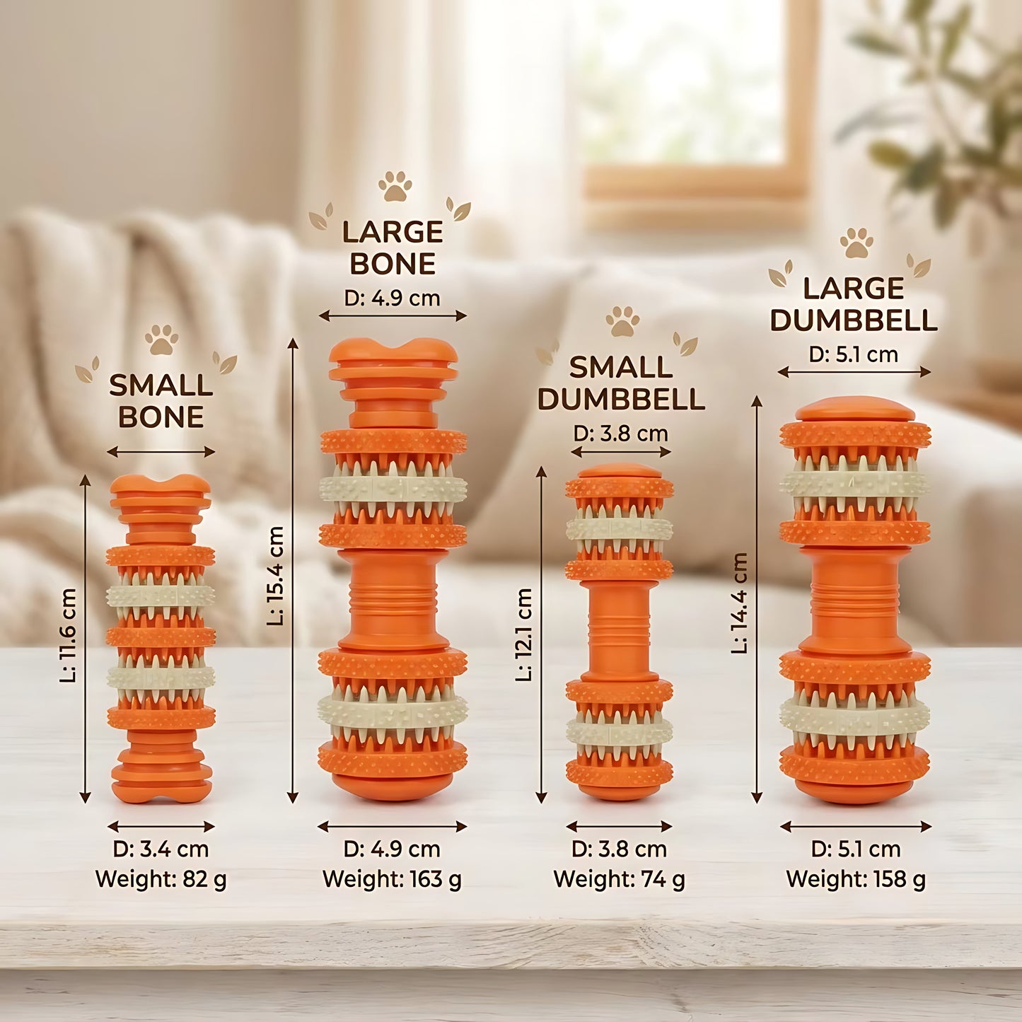 Heavy Duty Chew Toy with Treat Dispenser – Ideal for Small & Medium Dogs Sheddings Pet Supplies