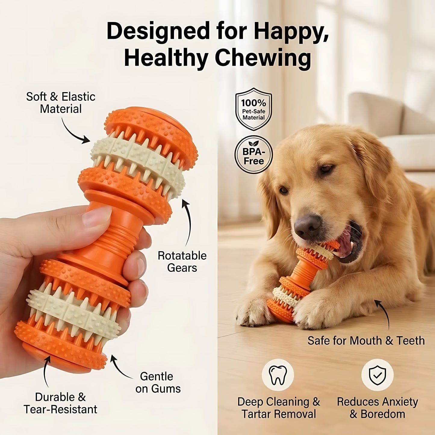 Heavy Duty Chew Toy with Treat Dispenser – Ideal for Small & Medium Dogs Sheddings Pet Supplies