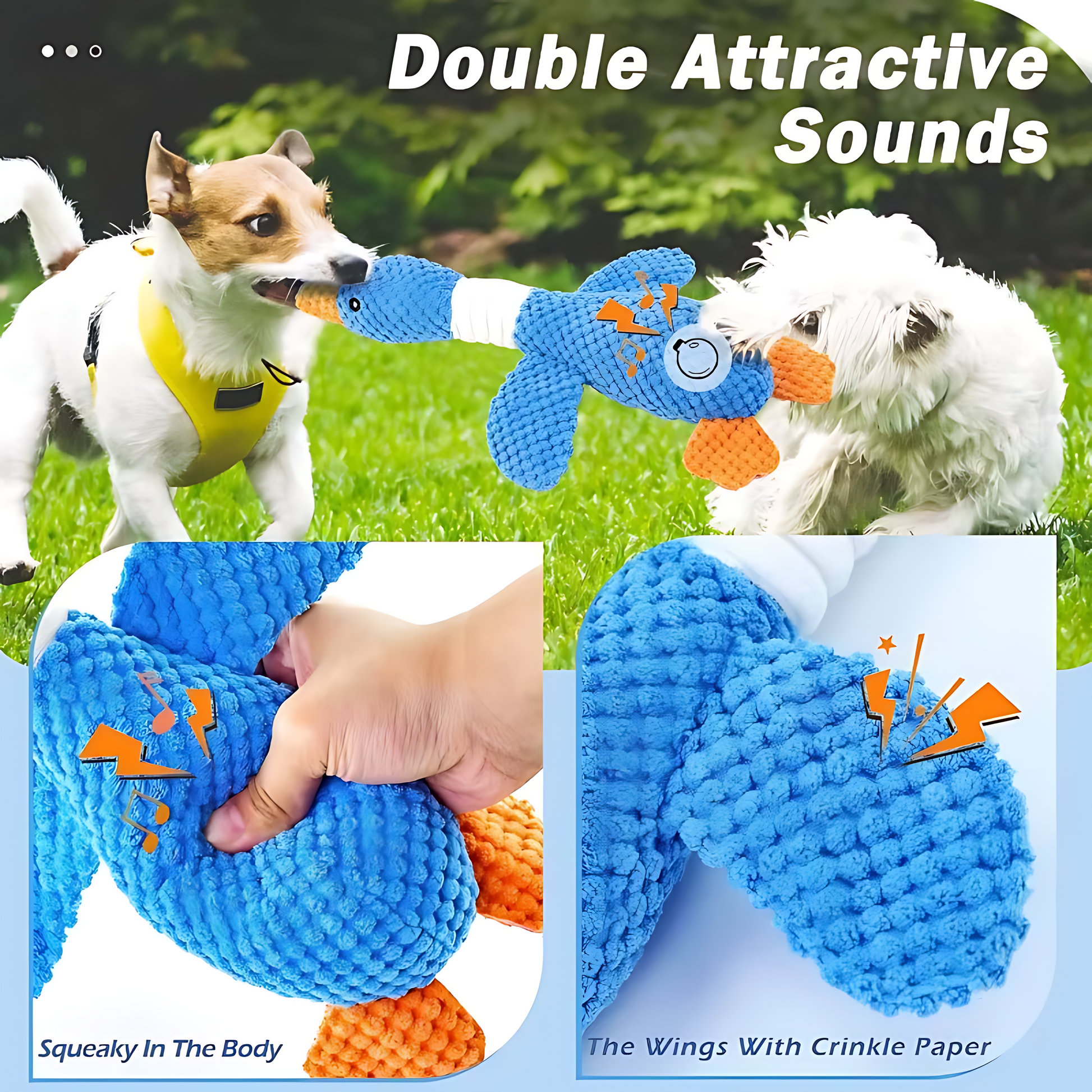 Interactive Plush Dog & Cat Toy – Squeaky Durable Chew Toy Sheddingspetsupplies