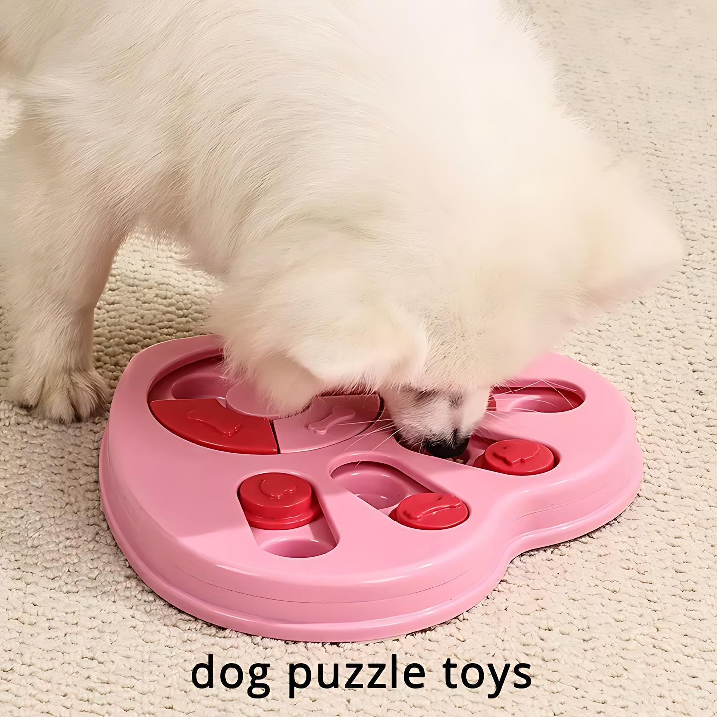 Interactive Dog Puzzle Bowl Slow Feeder For Digestion Sheddings Pet Supplies