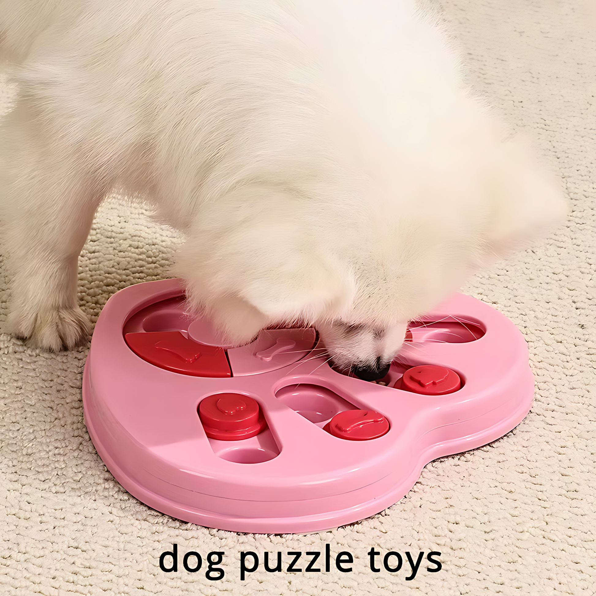 Interactive Dog Puzzle Bowl Slow Feeder For Digestion Sheddings Pet Supplies