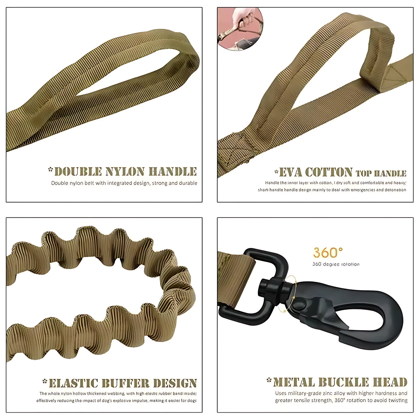 Military Style Dog Collar and Lead Set – Strong Tactical Nylon Leash Sheddingspetsupplies