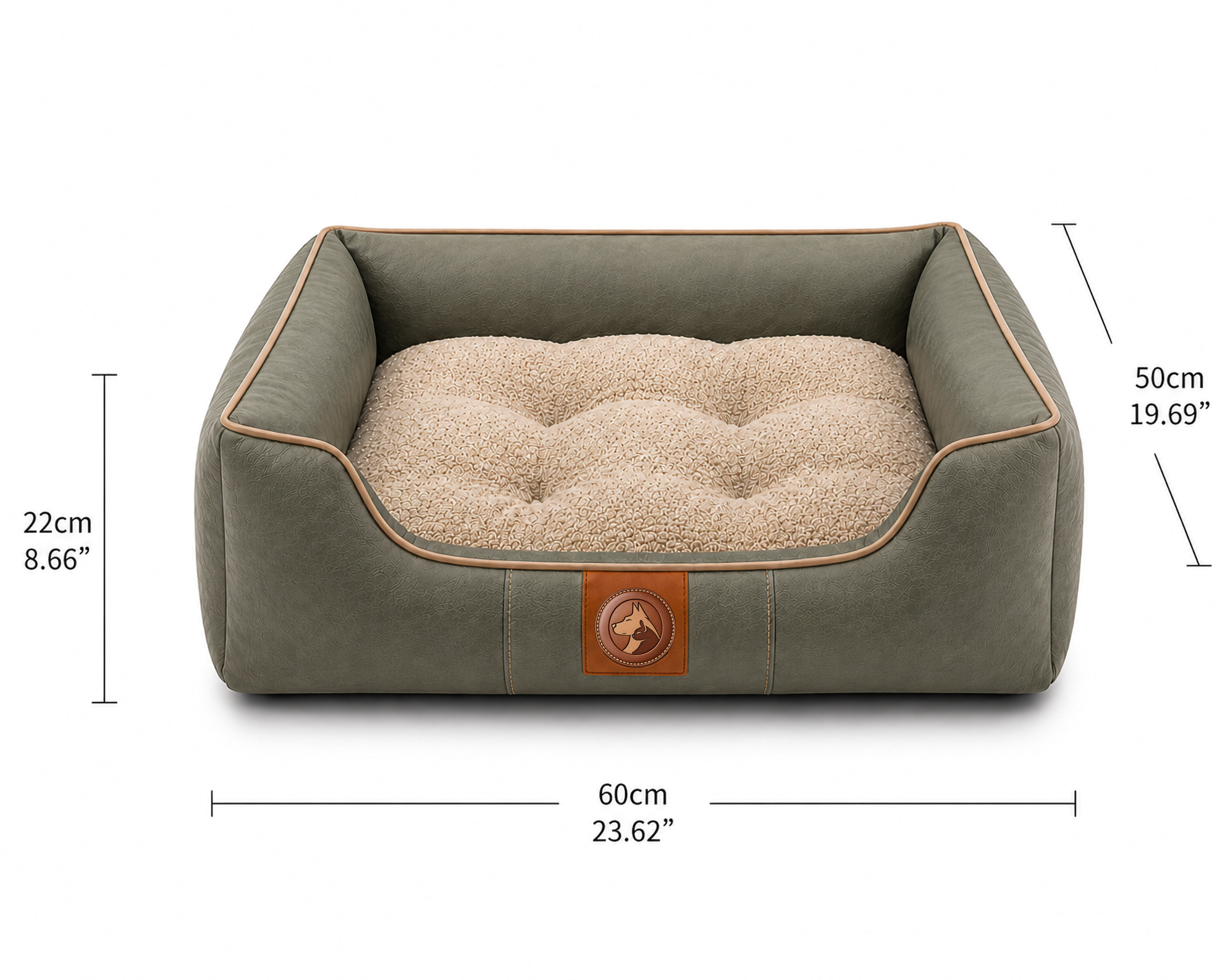 Sheddings Pet Supplies | Orthopedic Pet Sofa Bed with Plush Cushion – Supportive Raised Dog & Cat Bed