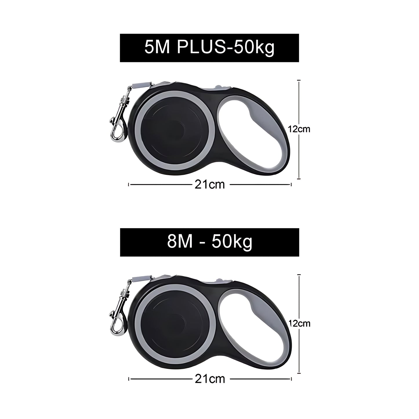 Retractable Dog Lead 5m  8m – Heavy Duty Adjustable Walking Leash (Up to 50kg) Sheddings Pet Supplies