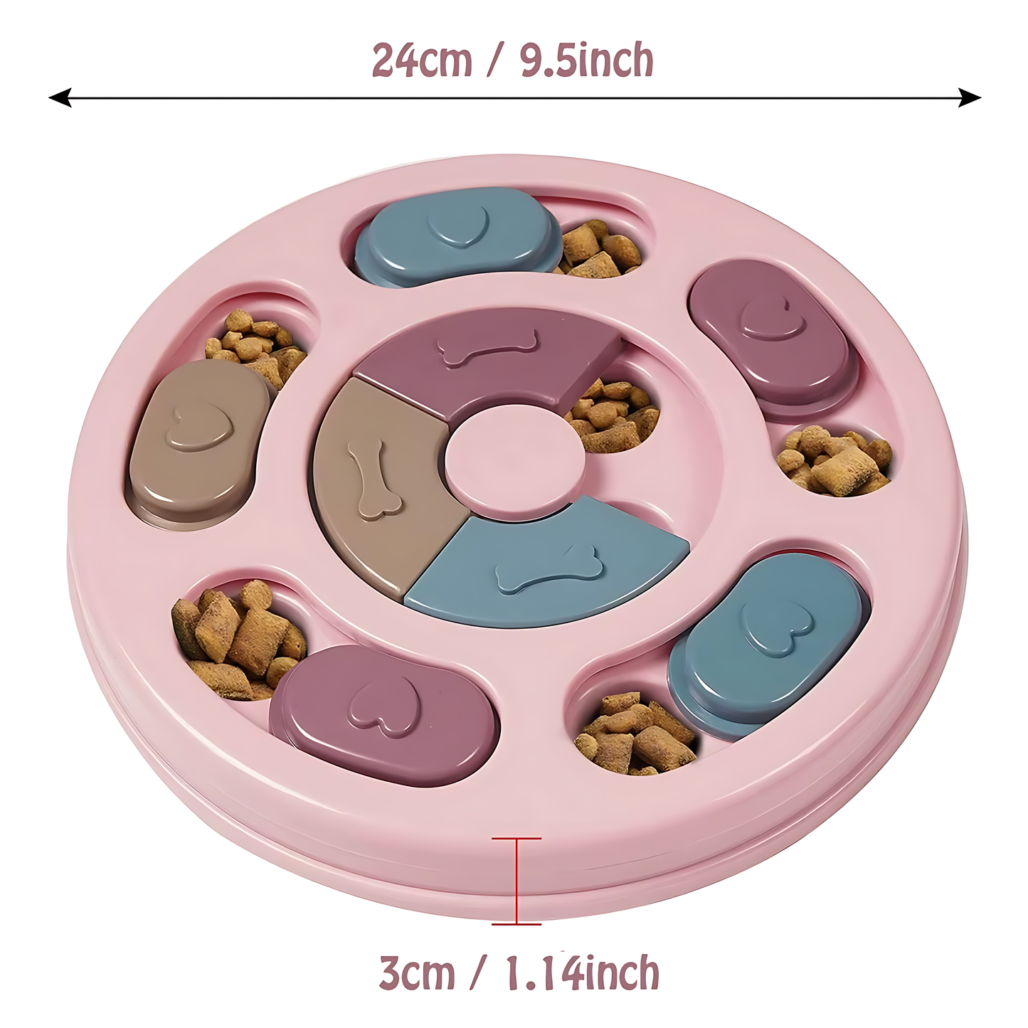 Slow Feeder Dog Puzzle Bowl – Interactive Feeding Toy for Dogs Sheddingspetsupplies