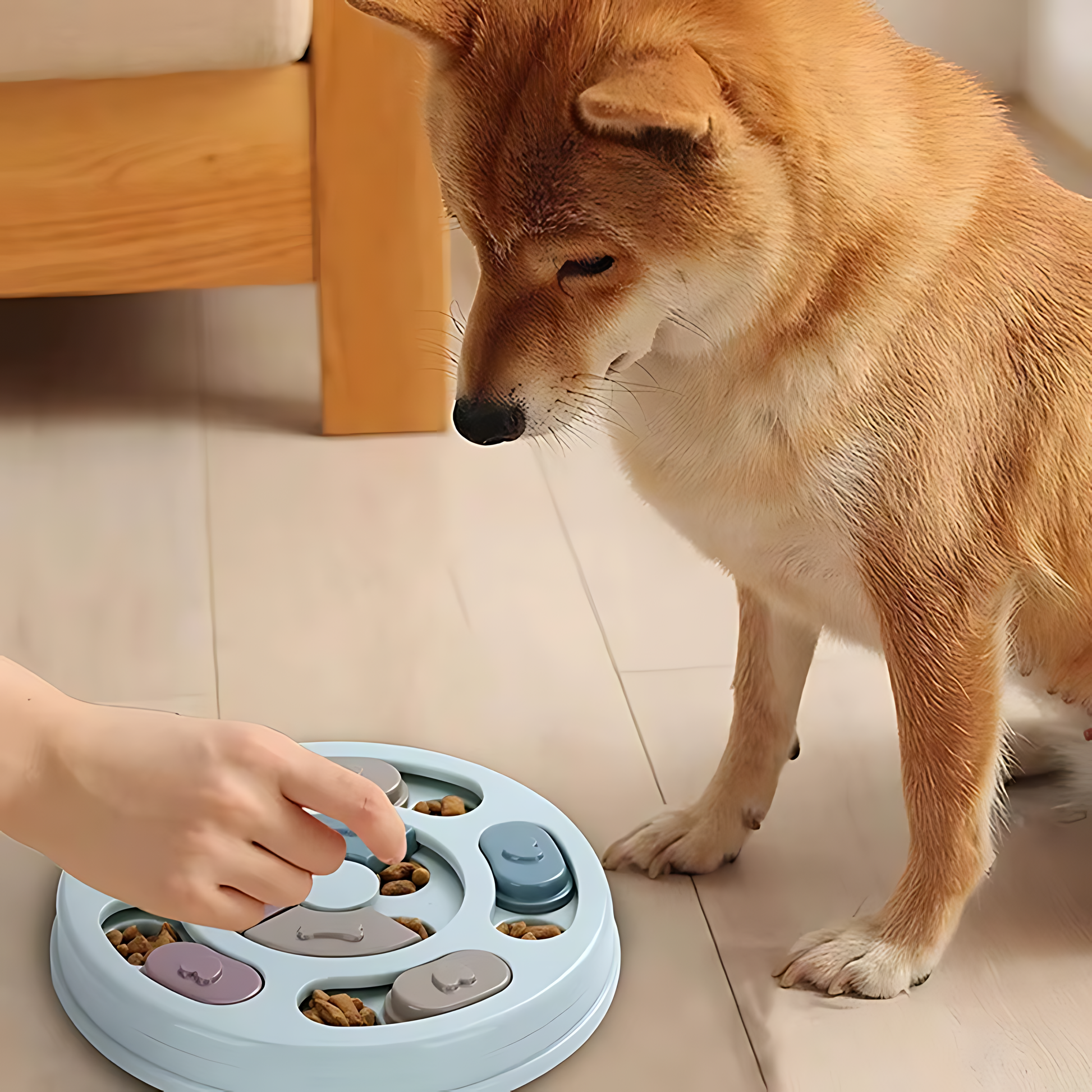 Slow Feeder Dog Puzzle Bowl – Interactive Feeding Toy for Dogs Sheddingspetsupplies