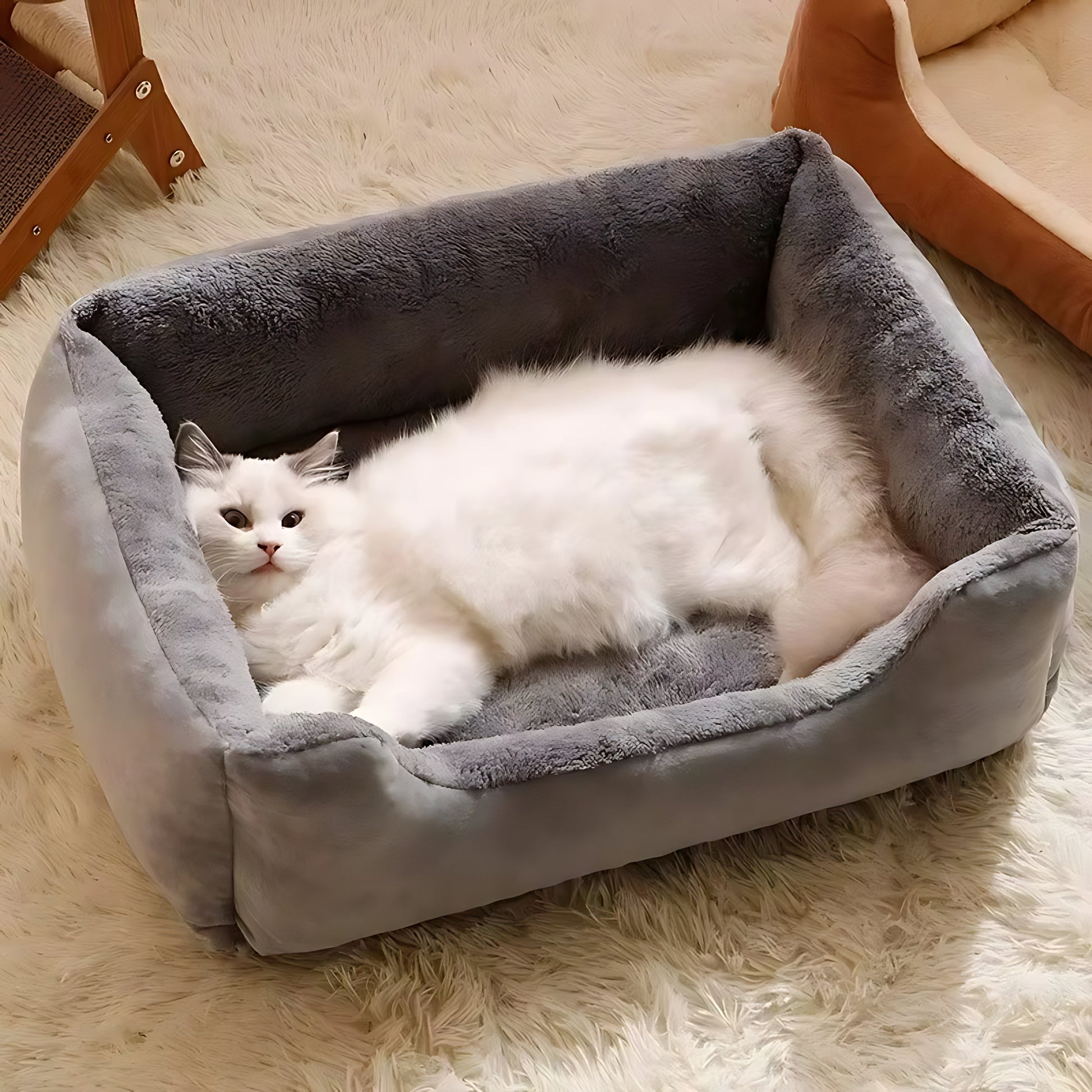 Soft Winter Cat & Dog Bed – Warm Cushion Basket House for Pets Sheddings Pet Supplies