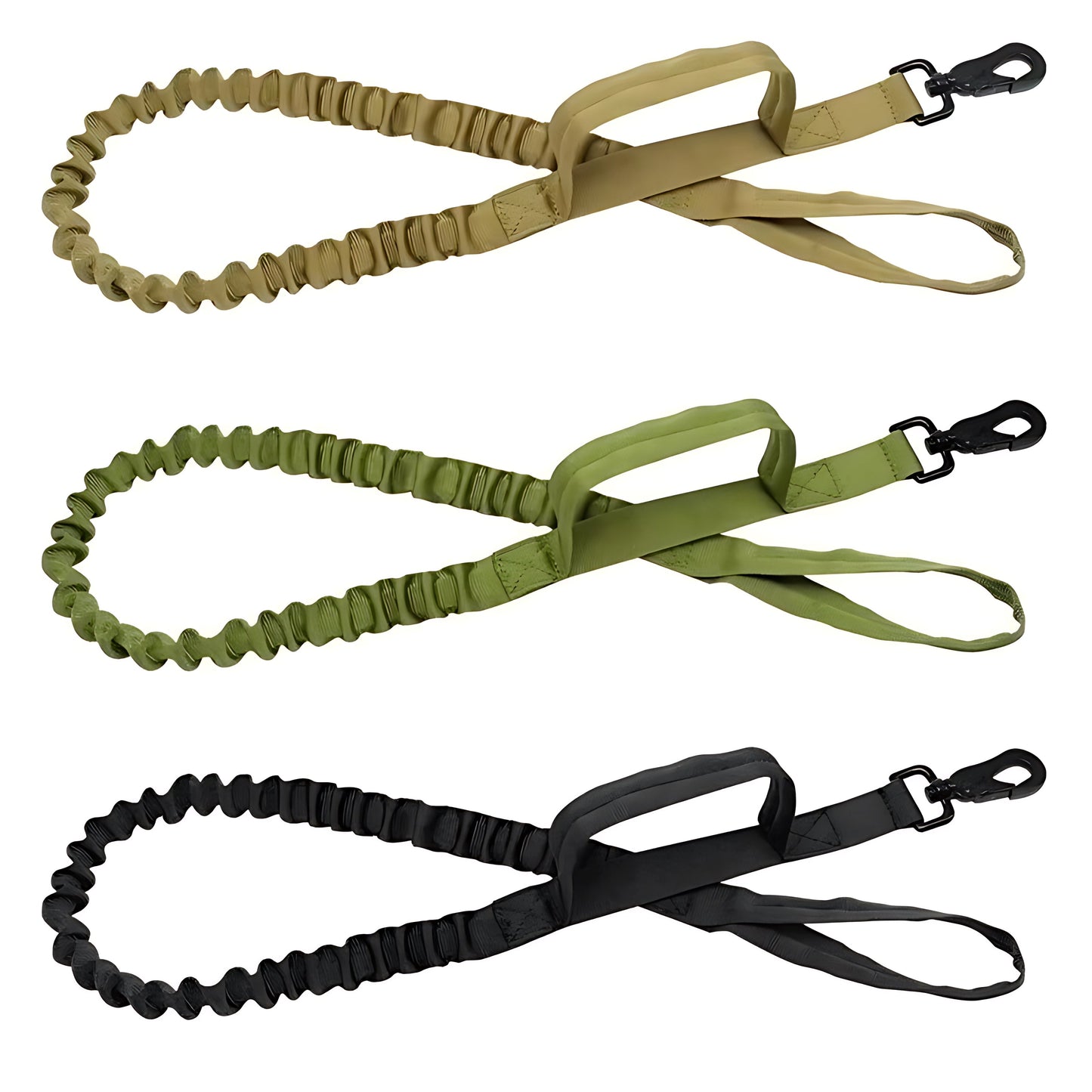 Tactical Military Dog Collar & Leash Set – Heavy Duty Adjustable Nylon Lead with Shock Absorption Sheddings Pet Supplies