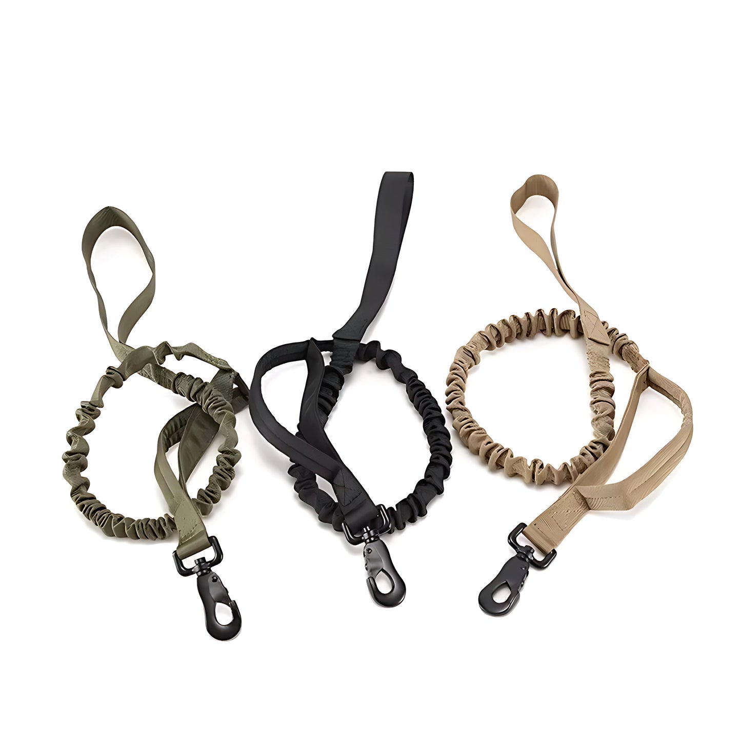 Tactical Military Dog Collar & Leash Set – Heavy Duty Adjustable Nylon Lead with Shock Absorption Sheddings Pet Supplies