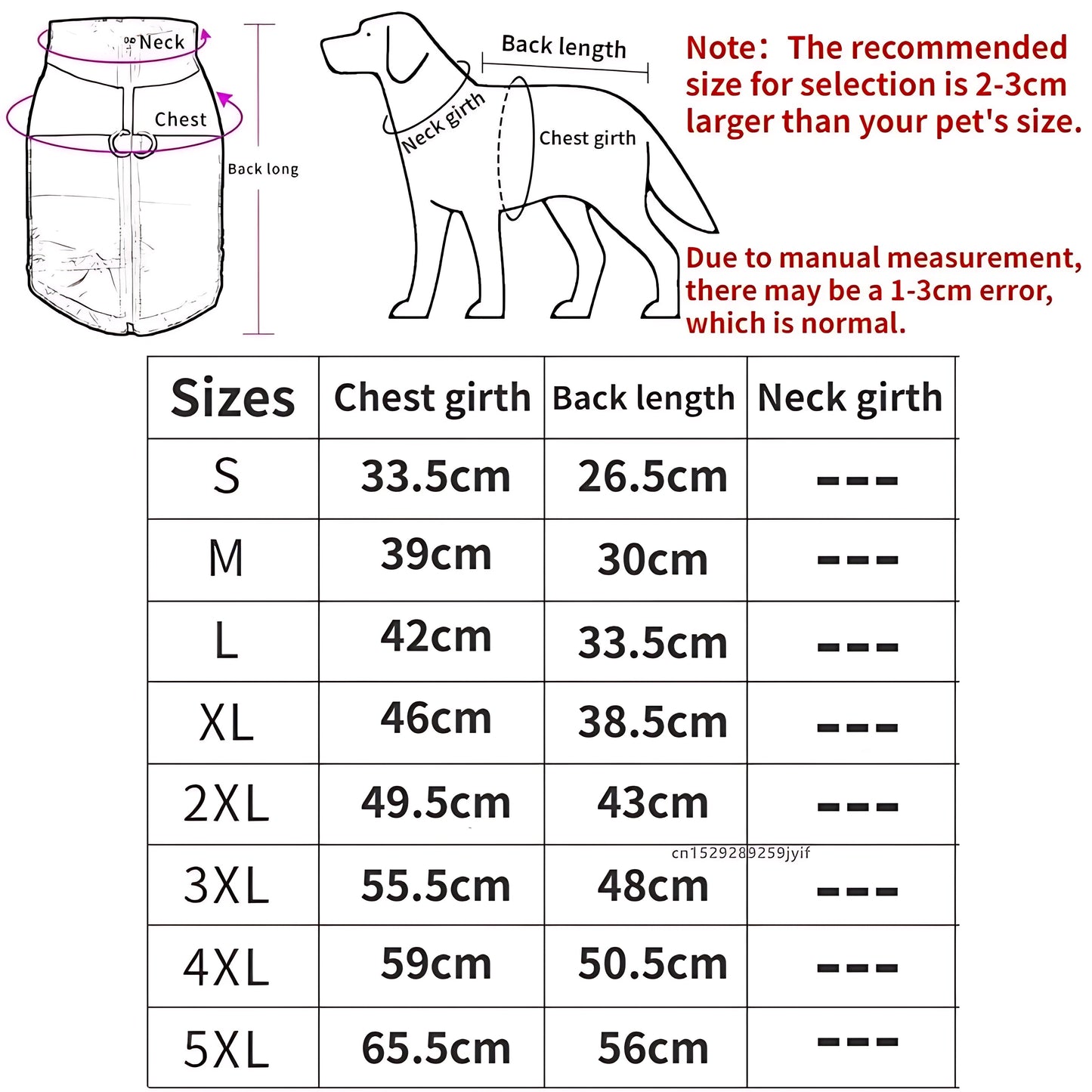 Waterproof Dog Winter Jacket – Warm Padded Coat with Zipper Sheddingspetsupplies