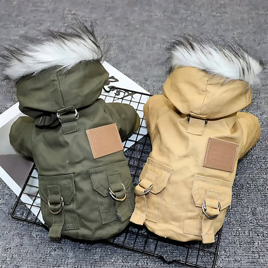 Winter Dog Hoodie Coat – Soft Warm Jacket for Small & Medium Dogs Sheddingspetsupplies