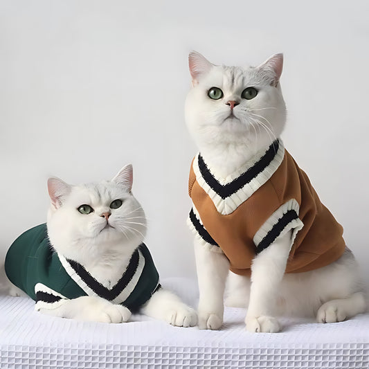 Winter Dog & Cat Sweater – Soft Pullover Vest for Small Dogs & Kittens Sheddingspetsupplies